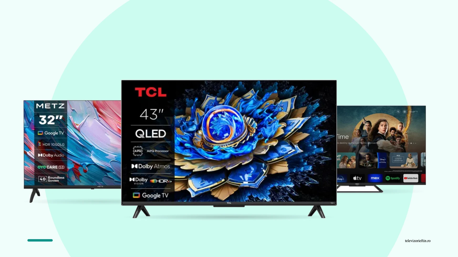 Televizoare QLED ieftine de pe eMAG, de la Metz, TCL si Horizon