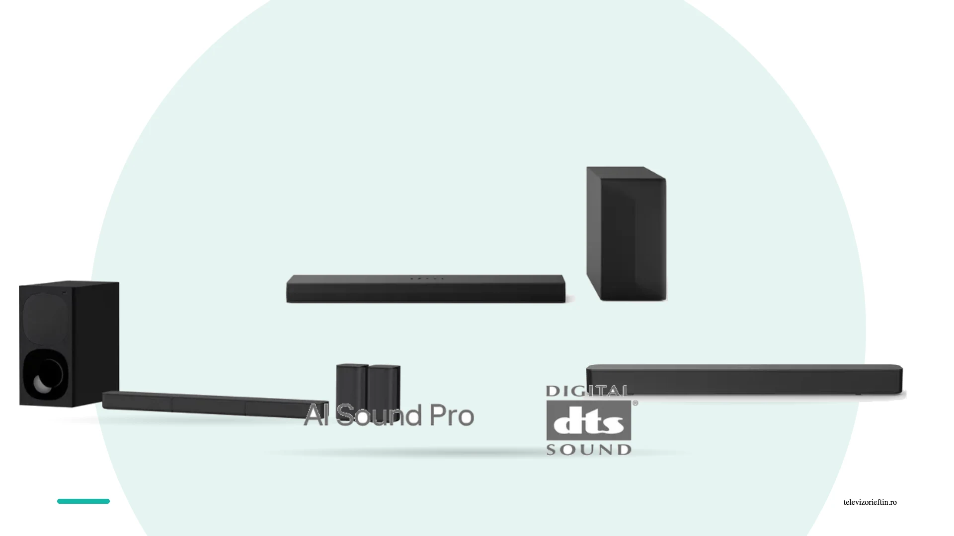 Soundbaruri pentru televizor de la mai multe marci, de pe eMAG