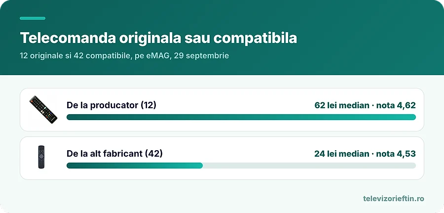 Telecomanda originala sau compatibila