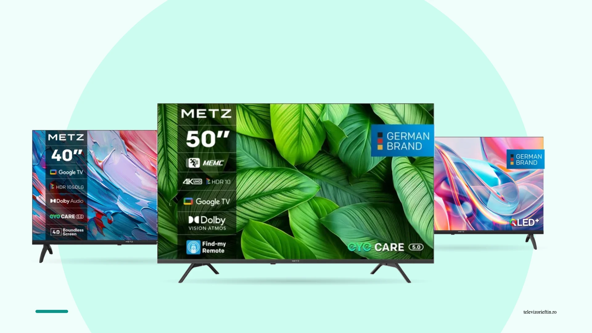 Televizoare Metz ieftine de pe eMAG, cu QLED si Google TV