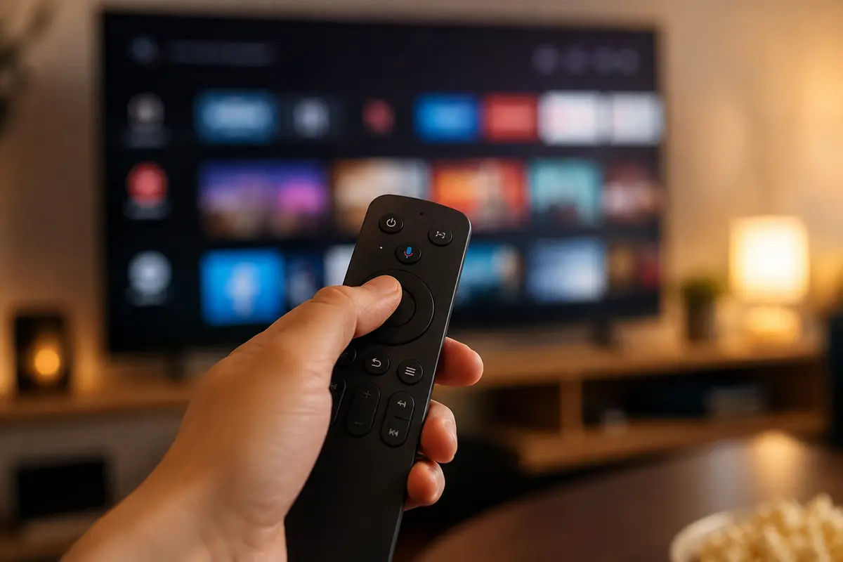 Telecomanda cu comanda vocala a unui smart TV