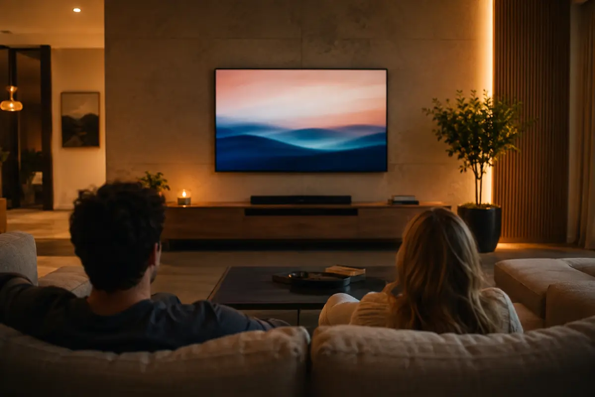 Distanta de vizionare la un televizor de 50 inch intr-un living
