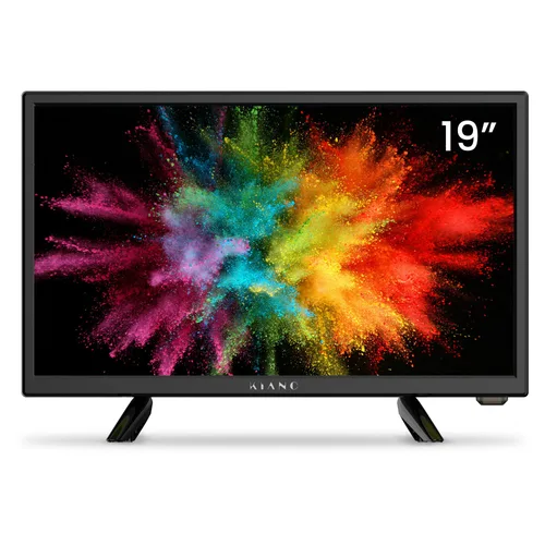 Kiano Slim TV Travel Televizor 19" pentru camion si rulote | LED HD TV | Incarcator auto | HDMI USB | Dolby Audio | Tuner DVB-T2/S2 | Negru |