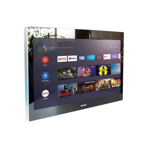 Smart televizor Calman, 12V / 220V, Android, LED, Full HD, 19 inchi, caravana, rulota, tir, Negru