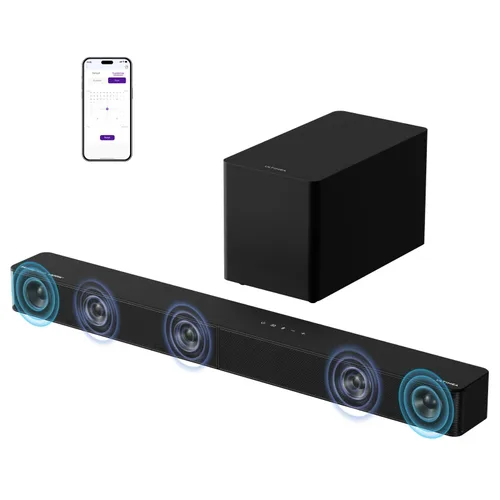 Soundbar cu subwoofer, 5.1 canale, Dolby Atmos, 340 W
