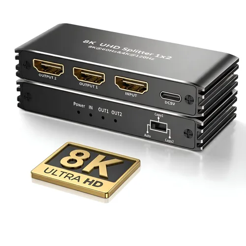 Splitter HDMI 2.1, 8K, 1x2 Staryon