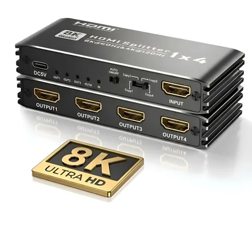 Splitter HDMI 2.1, 8K, 1x4 Staryon