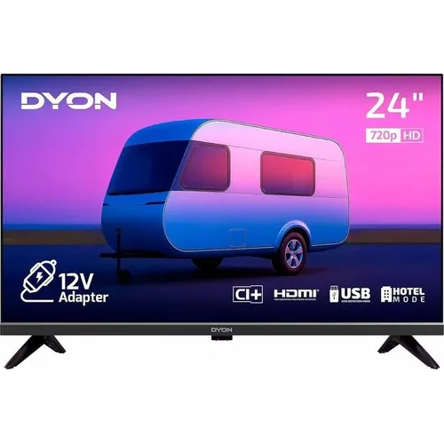 Televizor 60 cm 24" HD LED DYON Enter Pro-X-V with 12 V Connection for Camping Caravan Triple Tuner DVB-S2/T2/C CI + USB Media Player Hotel Mode