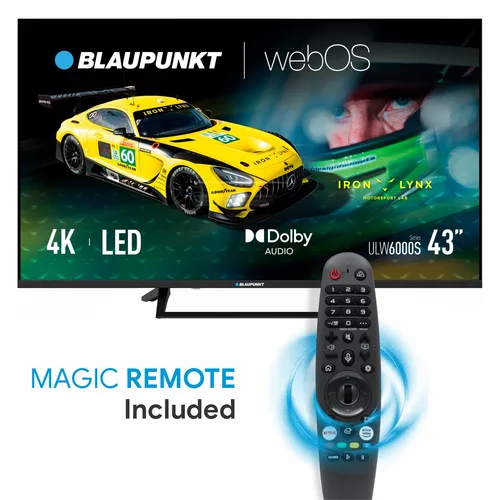 Televizor Blaupunkt LED 43ULW6000S, Frameless, 109 cm, Smart webOS, 4K
