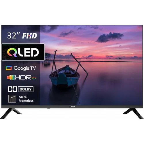 Televizor ChiQ LKD32QM10GP SMART, 32 inch, QLED, Full HD, Google TV, HDR, Clasa E, negru