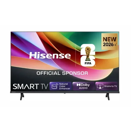 Televizor Hisense 40" A4S, Full HD 1920x1080, DLED, HDR, HLG, DTS HD, Smart TV, WiFi, WiFi Direct, 2xHDMI, 2xUSB, LAN, CI+, DVB-T2/C/S2, Negru 40A4S