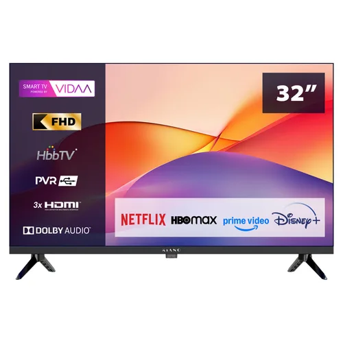 Televizor Kiano Elegance 32', D-LED, Smart TV, DVB-T2/S2, 1,5GB RAM, 8GB memorie, 81 cm, VIDAA, HD READY