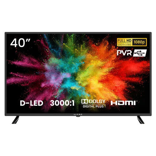 Televizor Kiano Slim 40" DLED HD 1920x1080 Mpx | 100cm | PVR – USB, 3xHDMI, Dolby Audio, Dolby Digital Plus, EPG | CLASA E | DVB-S/S2, ATV/DVB-C/T/T2 |