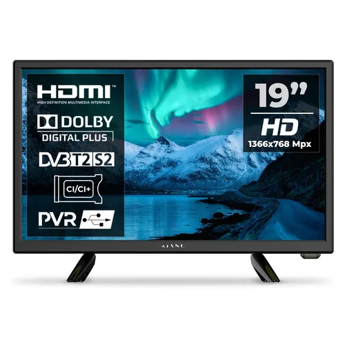 Televizor Kiano Slim TV 19", HD, multicolor, 43.7x16.9x29.7cm