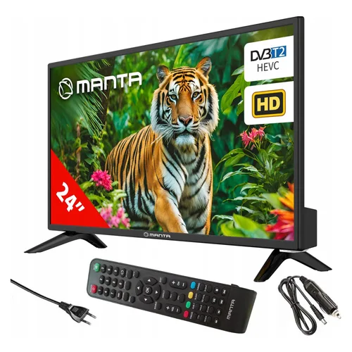 Televizor LED 24" Manta HD Ready, 1366x768, 12V, negru
