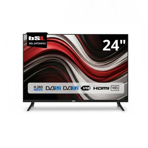 Televizor LED BSL 24 inch, 1366 X 768, 60Hz, Usb, Dvbt2 Hd H.265, Dvb-S2, Hdmi
