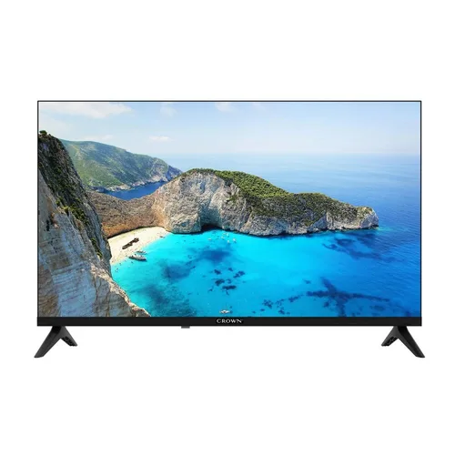 Televizor LED Smart Crown 32FB12V02AW, Alimentare 12V Auto/Rulote, HD Ready 1366x768, Wi-Fi, Android, 81 cm, Clasa F, Negru