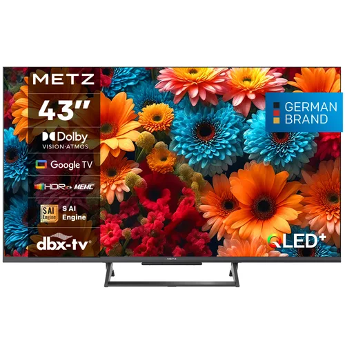 Televizor METZ QLED 43MQF7500Z, 109 cm, Smart Google TV, 4K Ultra HD, Clasa F