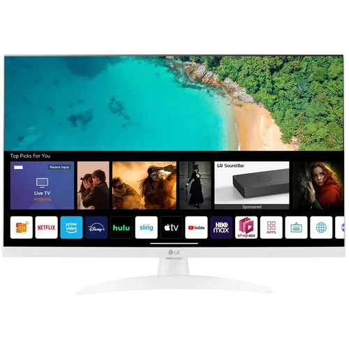 Televizor monitor LG 27TQ615S-WZ, 68 cm, Smart, Full HD, alb
