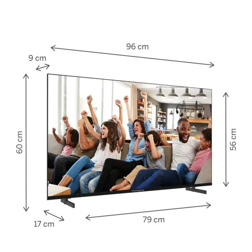 Televizor Smart 43" Thomson UHD 4K, LED HDR, 2 difuzoare, negru