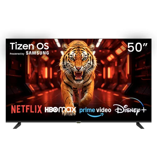 Televizor Smart Kiano Elegance 50 inch, (125.7cm) 4K Ultra HD, Tizen OS Powered by Samsung, Gaming in Cloud GeForce NOW, HDR, Sunet Dolby Audio, Acces Rapid Netflix Disney+ HBO Max Spotify
