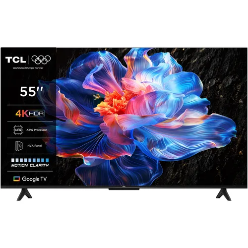 Televizor TCL LED 55P6K, 139 cm, Smart Google TV, 4K Ultra HD, Clasa E