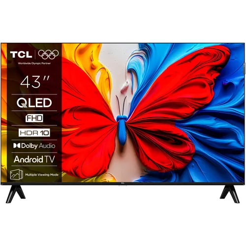 Televizor TCL QLED 43S5K, 108 cm, Smart Android TV, Full HD, Clasa F