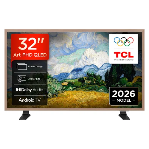 Televizor TCL QLED Art 32A400 Pro, 80 cm, Smart Android TV, Full HD, Clasa E (Model 2026)
