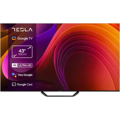Televizor Tesla LED 43E655BUS, 109 cm, Smart Google TV, 4K Ultra HD, Clasa F