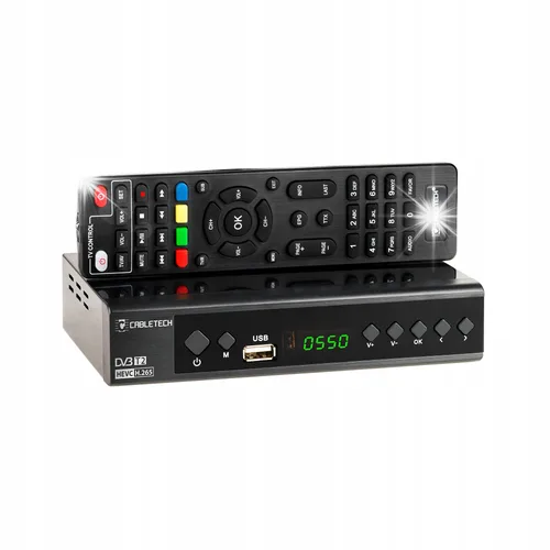 Tuner Digital Cabletech DVB-T2 HEVC H.265, HDMI