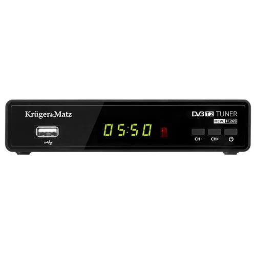 Tuner DVB-T2 H.265 Kruger&Matz KM0550C, cu SCART