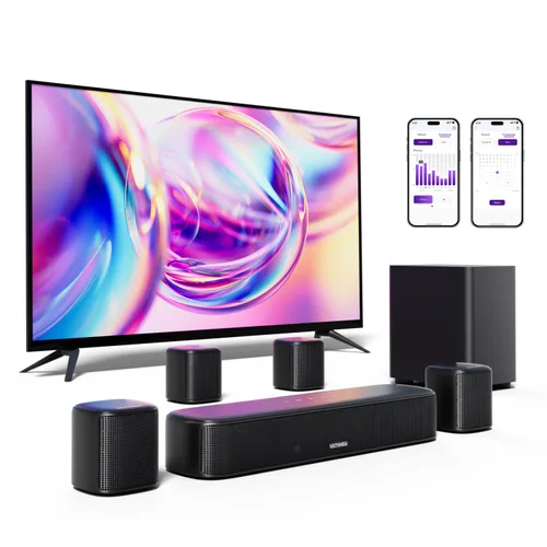 ULTIMEA Soundbar Aura 7.1 cu subwoofer si 4 boxe surround